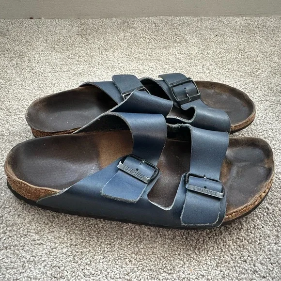 Birkenstock Navy Double-Strap Sandals with Buckles Buy Navy Double Buckle Ankle Strap EVA Sandals from Next USA main image 4